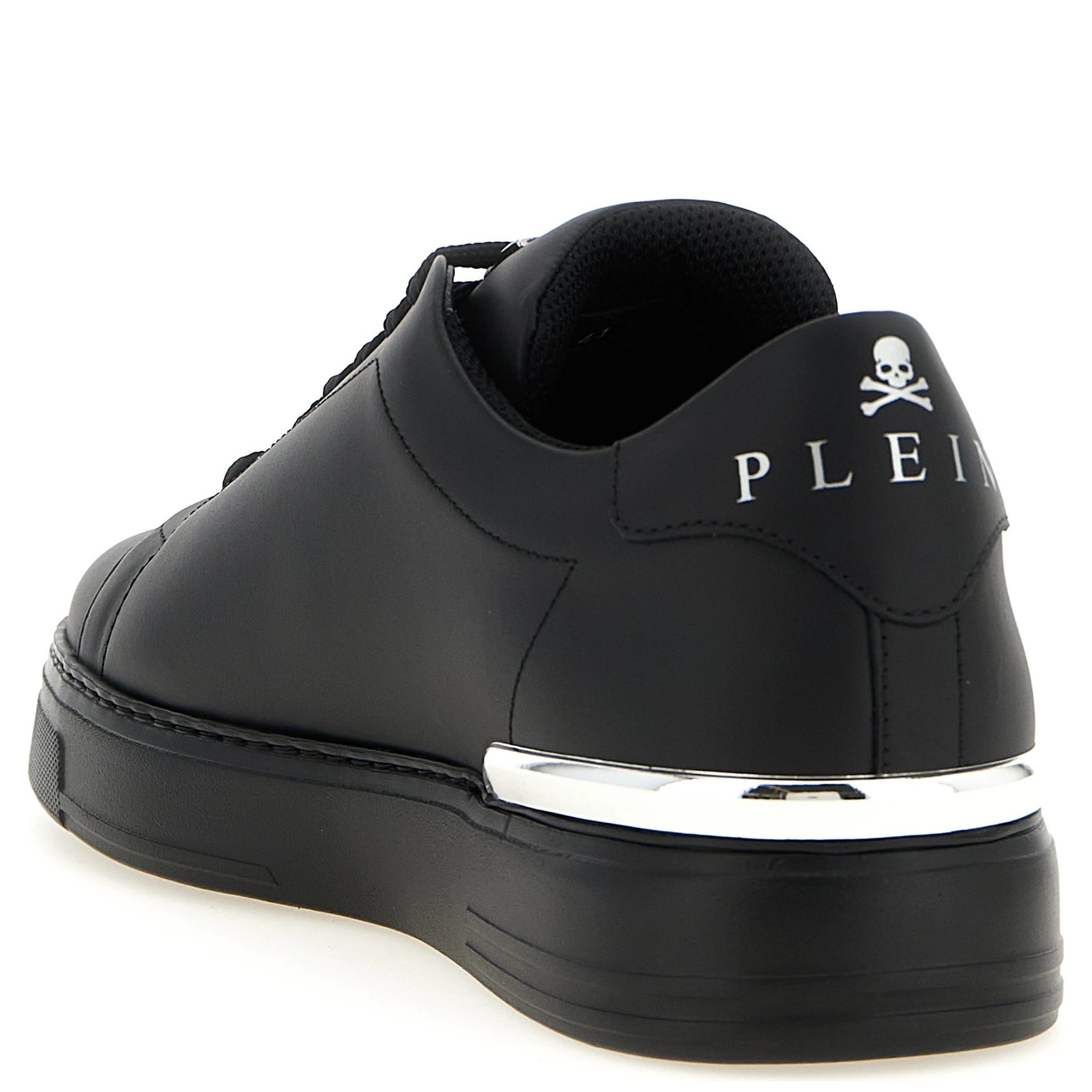 Black Calfskin Low Top Sneakers