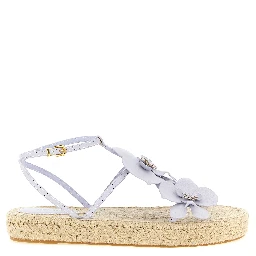 Purple Cowhide Flat Sandals
