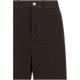 Brown Cotton Chino Pants