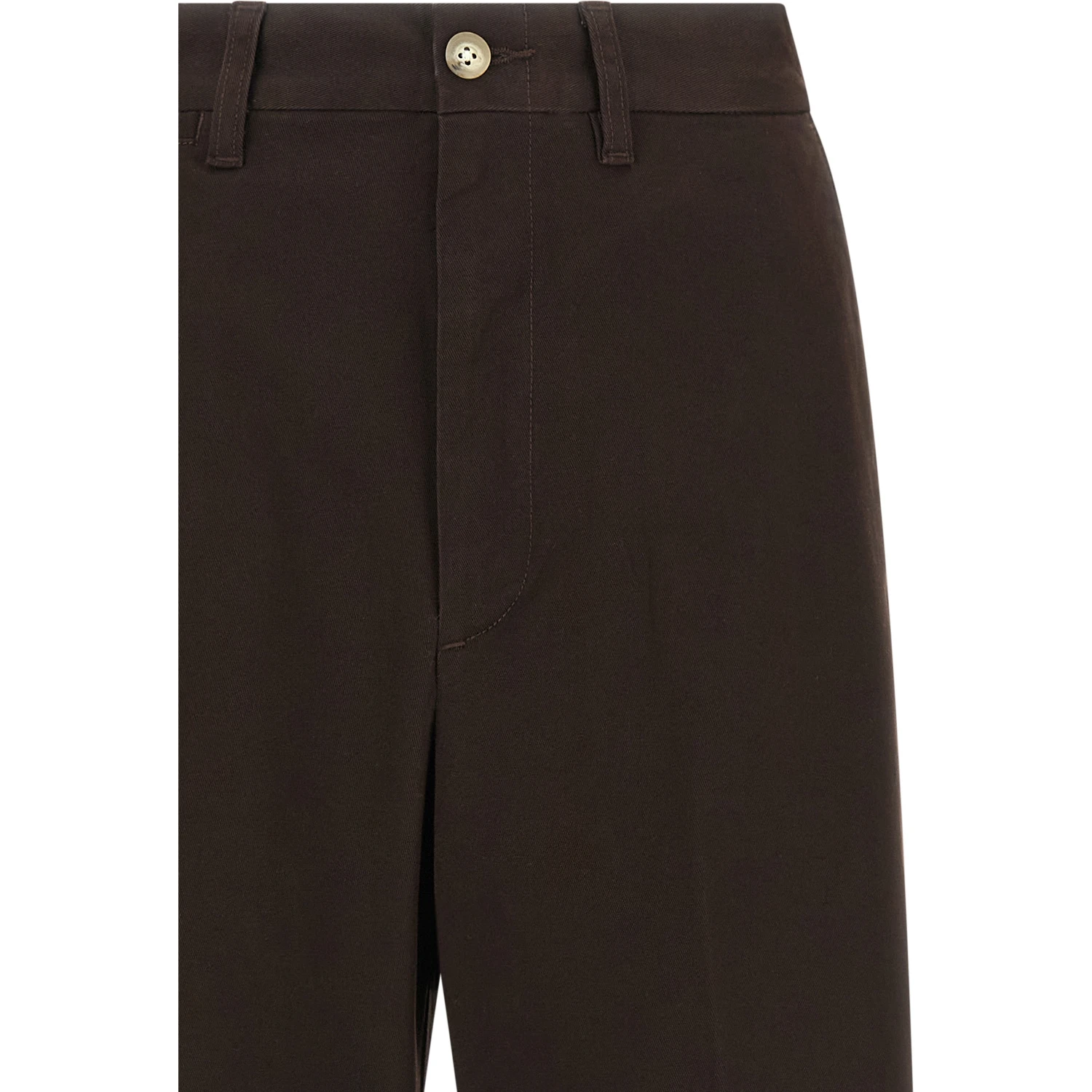 Brown Cotton Chino Pants