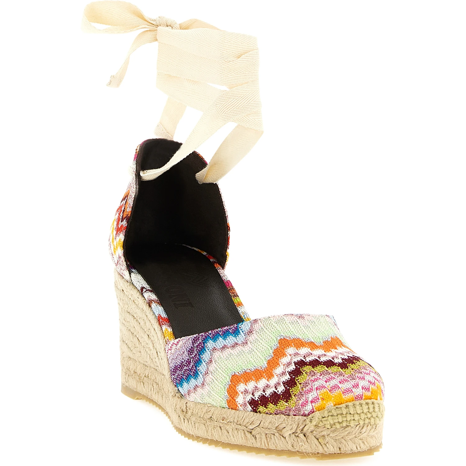 Multicolor Cowhide Wedge Sandals