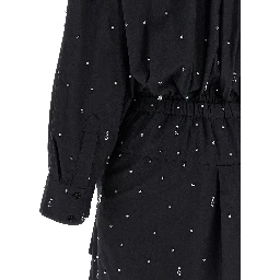 Black Cotton Short Dress