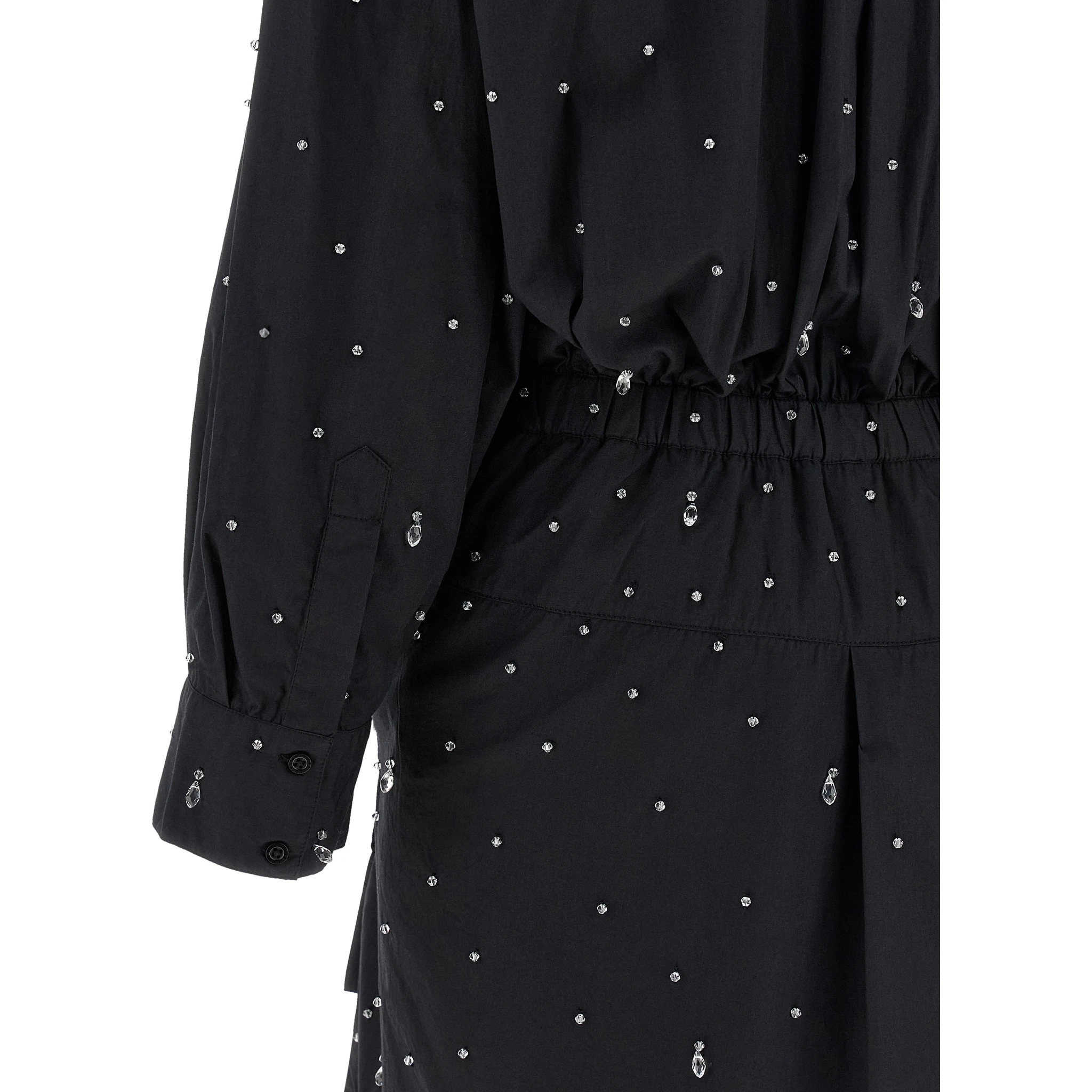Black Cotton Short Dress