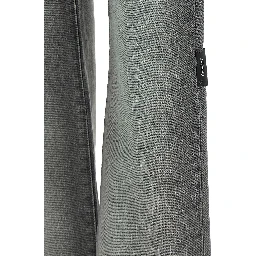Gray Cotton Straight-Leg Jeans