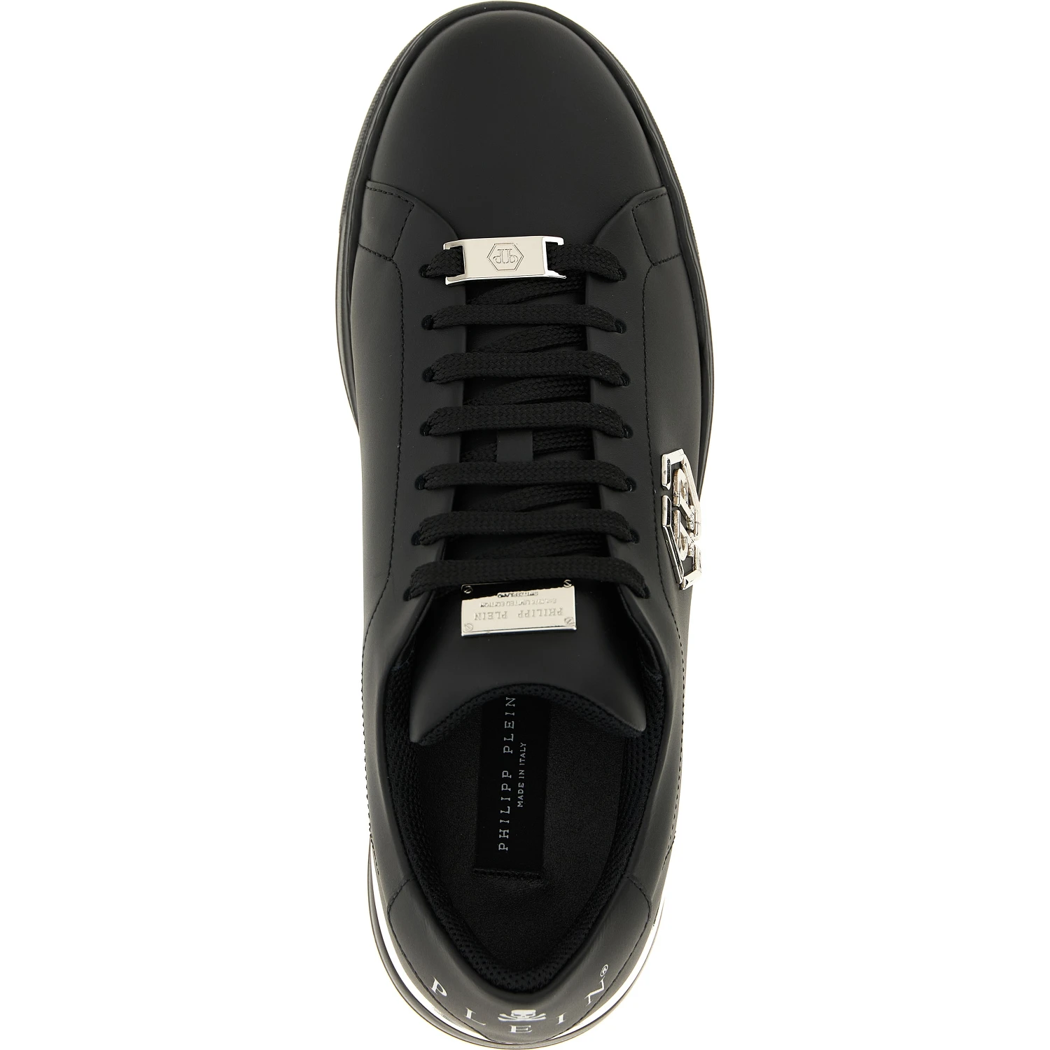 Black Calfskin Low Top Sneakers