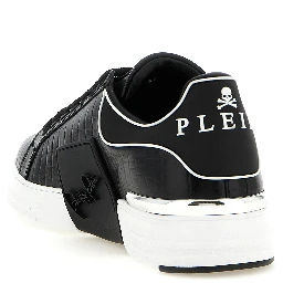 Black Cowhide Low Top Sneakers