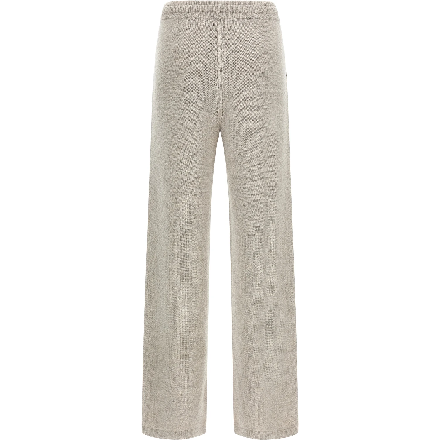 Beige Wool Casual Pants