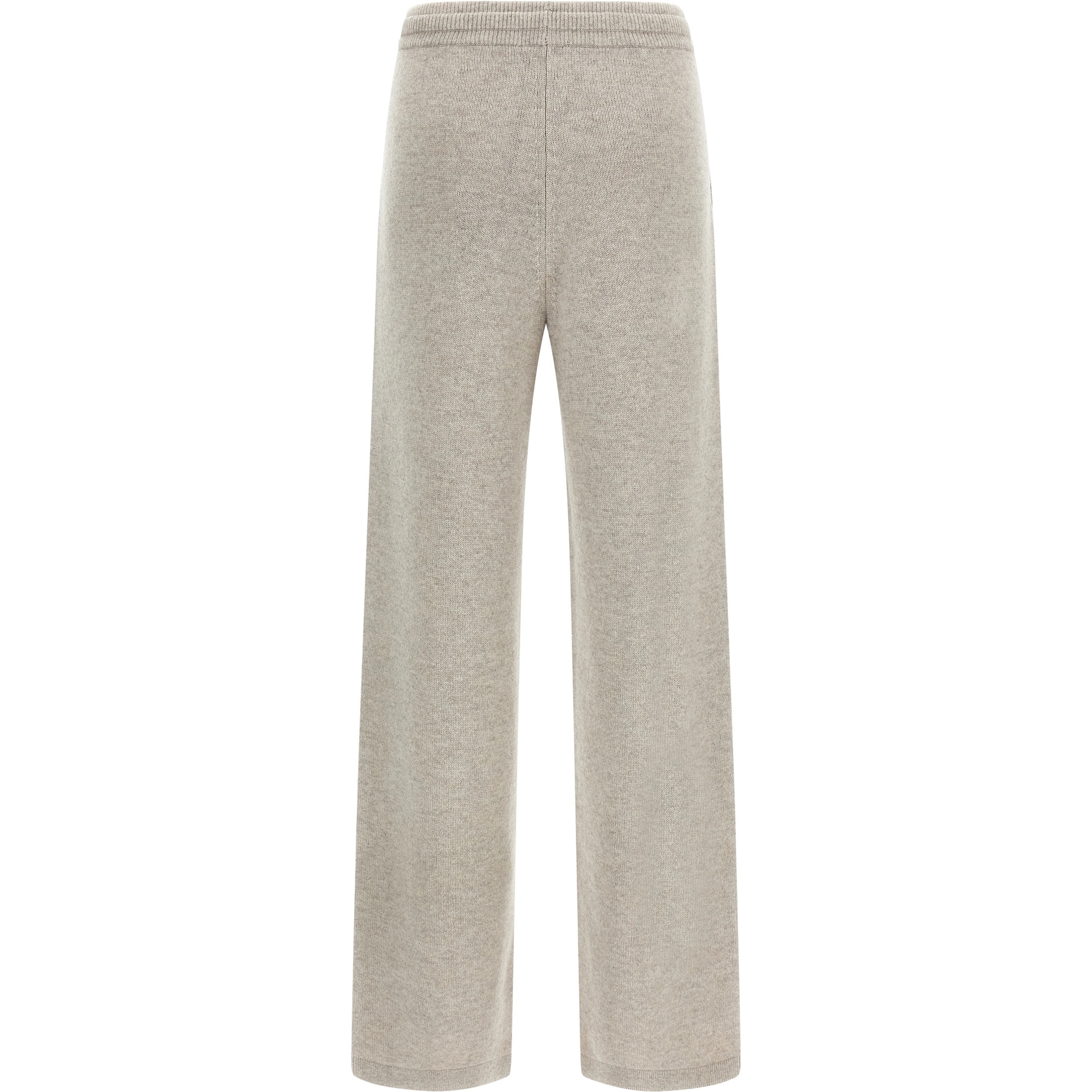 Beige Wool Casual Pants
