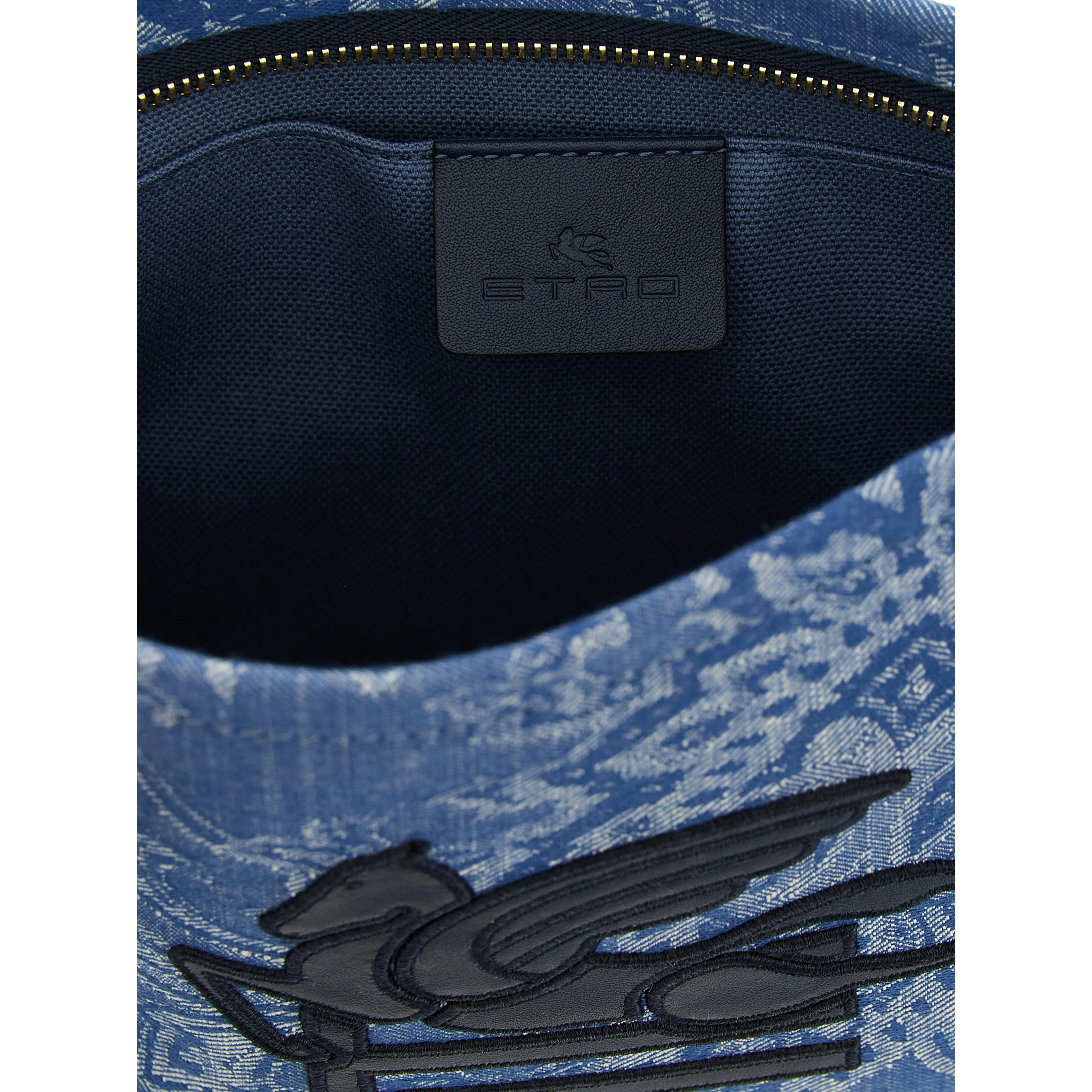 Blue Cotton Clutch Bag
