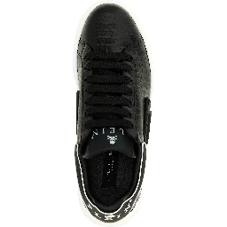 Black Cowhide Low Top Sneakers