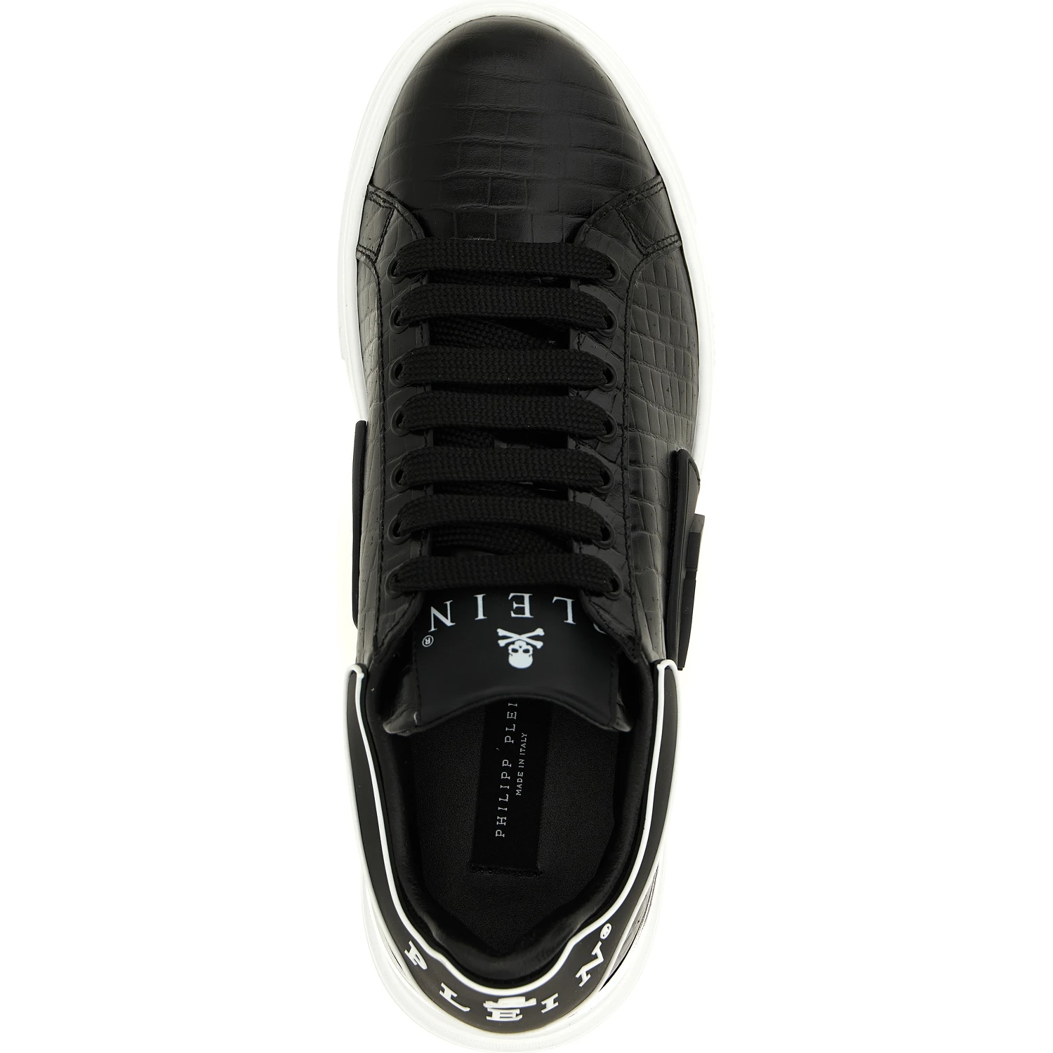 Black Cowhide Low Top Sneakers