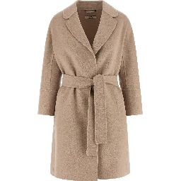 Beige Virgin Wool Coat