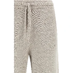 Beige Wool Casual Pants