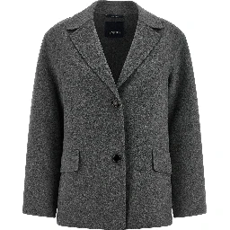 Gray Virgin Wool Blazer