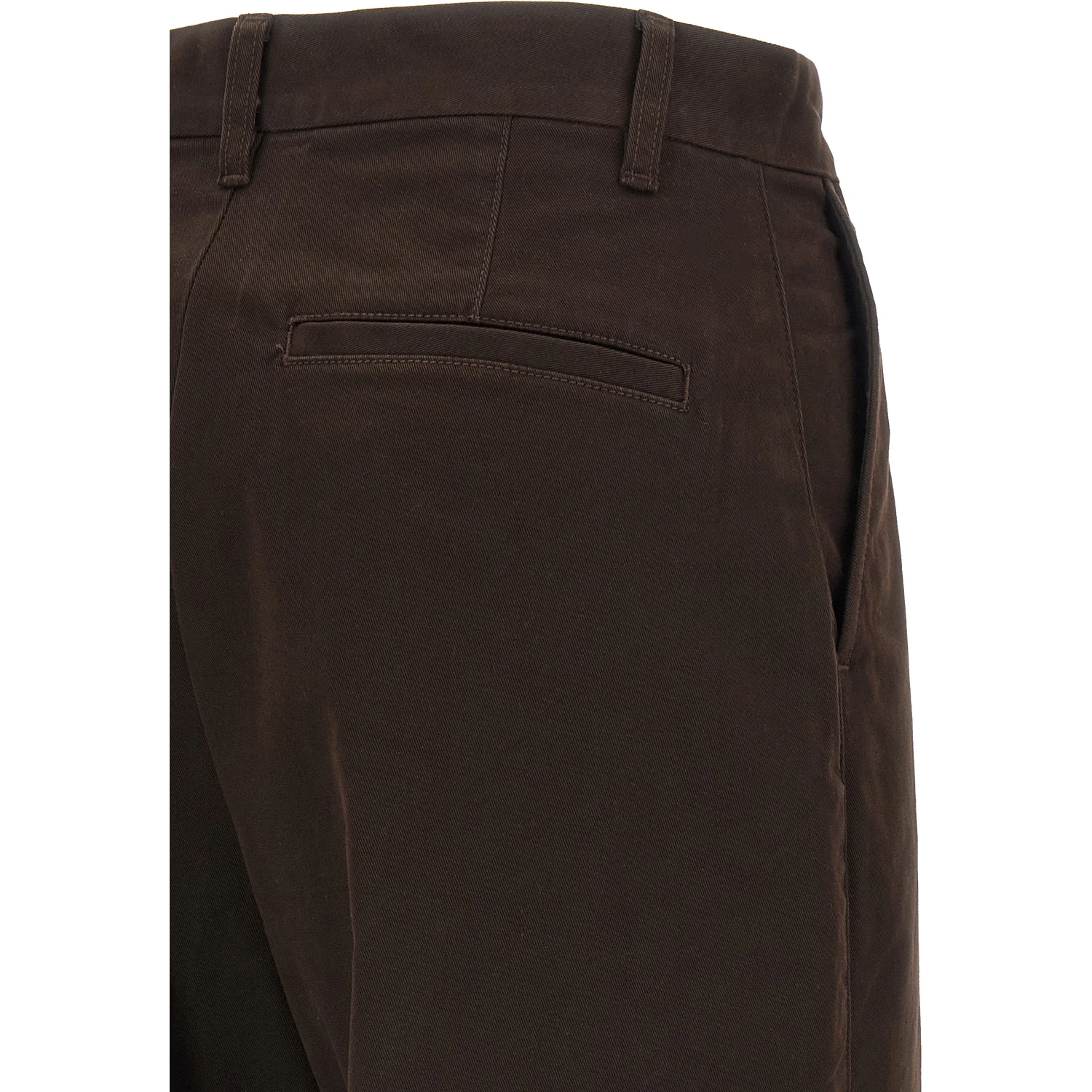 Brown Cotton Chino Pants