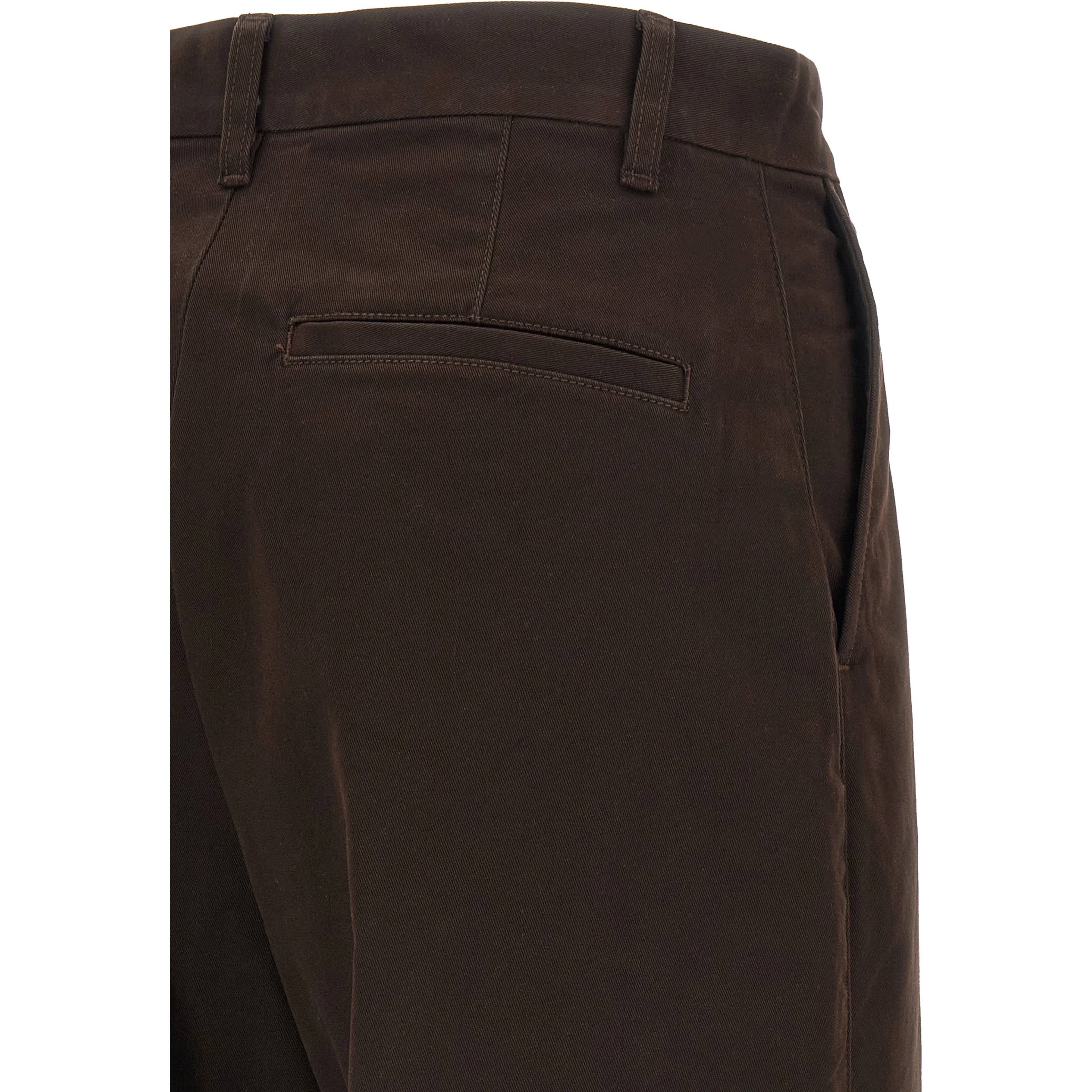 Brown Cotton Chino Pants