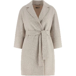 Beige Virgin Wool Coat