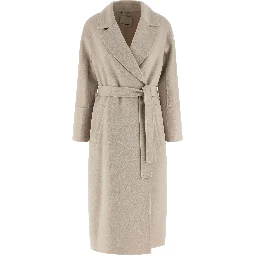 Beige Virgin Wool Coat