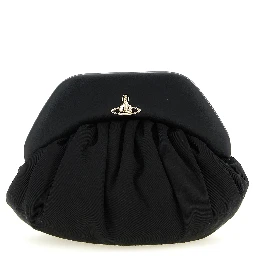 Black Viscose Clutch Bag