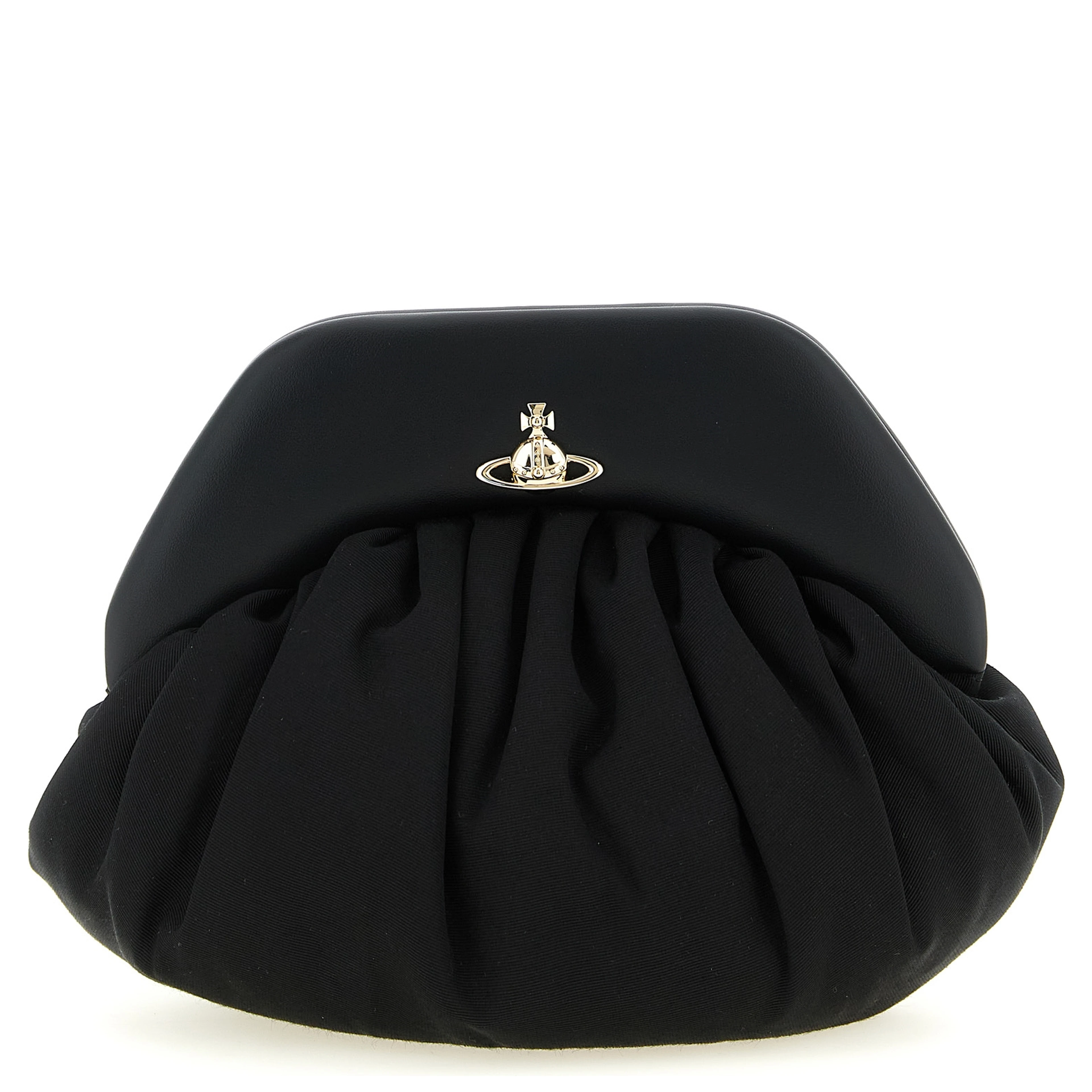 Black Viscose Clutch Bag
