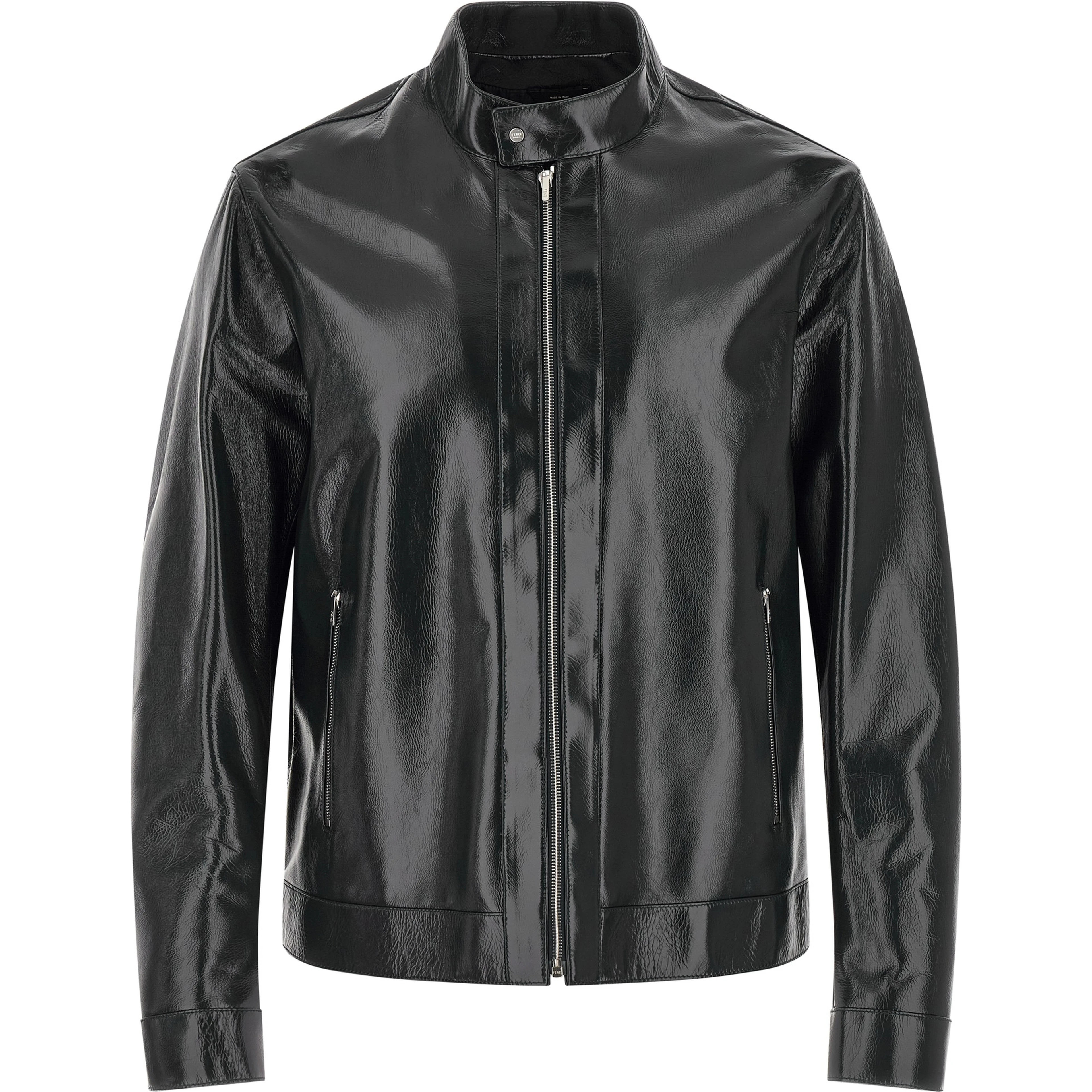 Blue Lamb Leather Leather Jacket