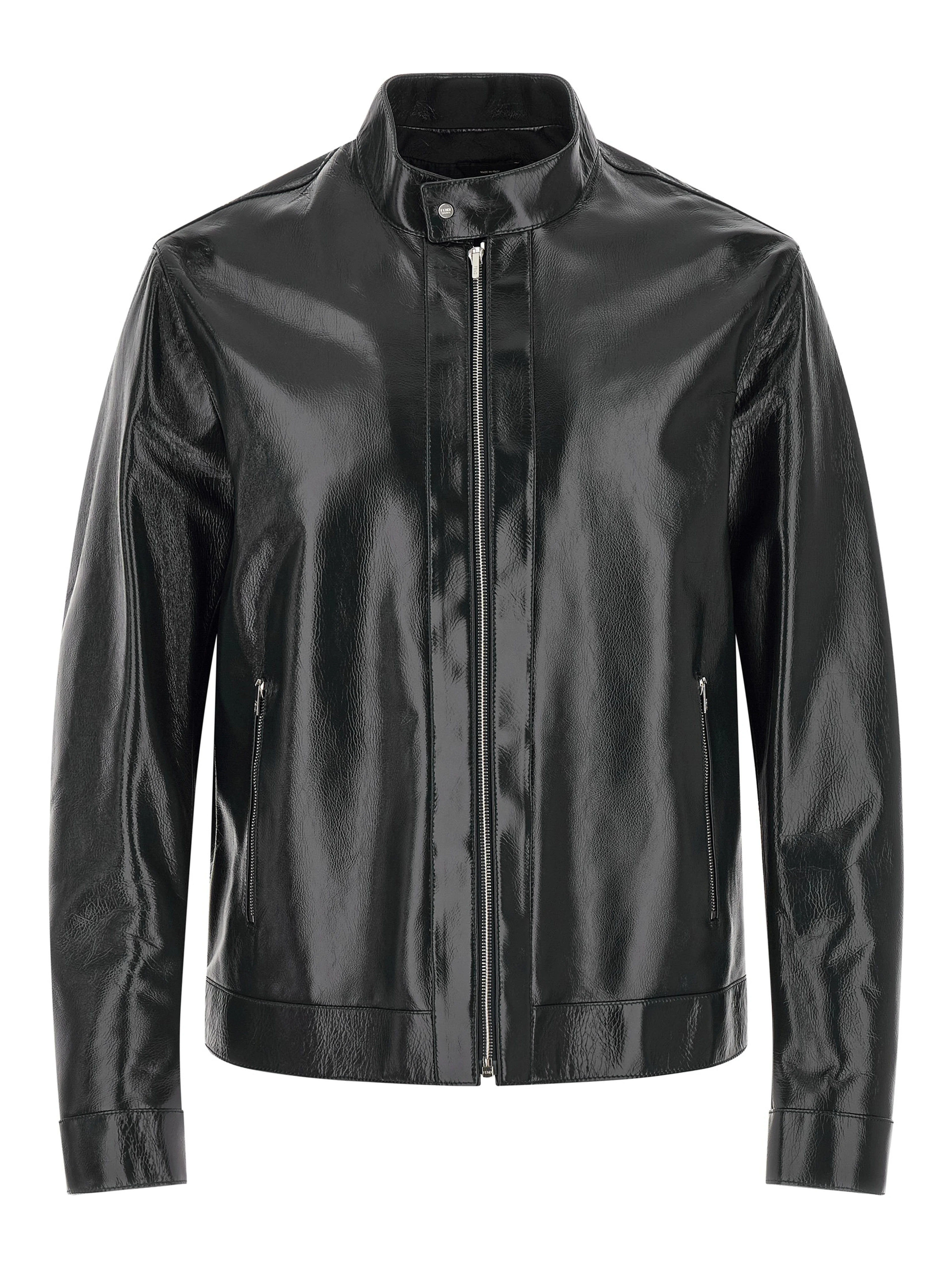 Blue Lamb Leather Leather Jacket
