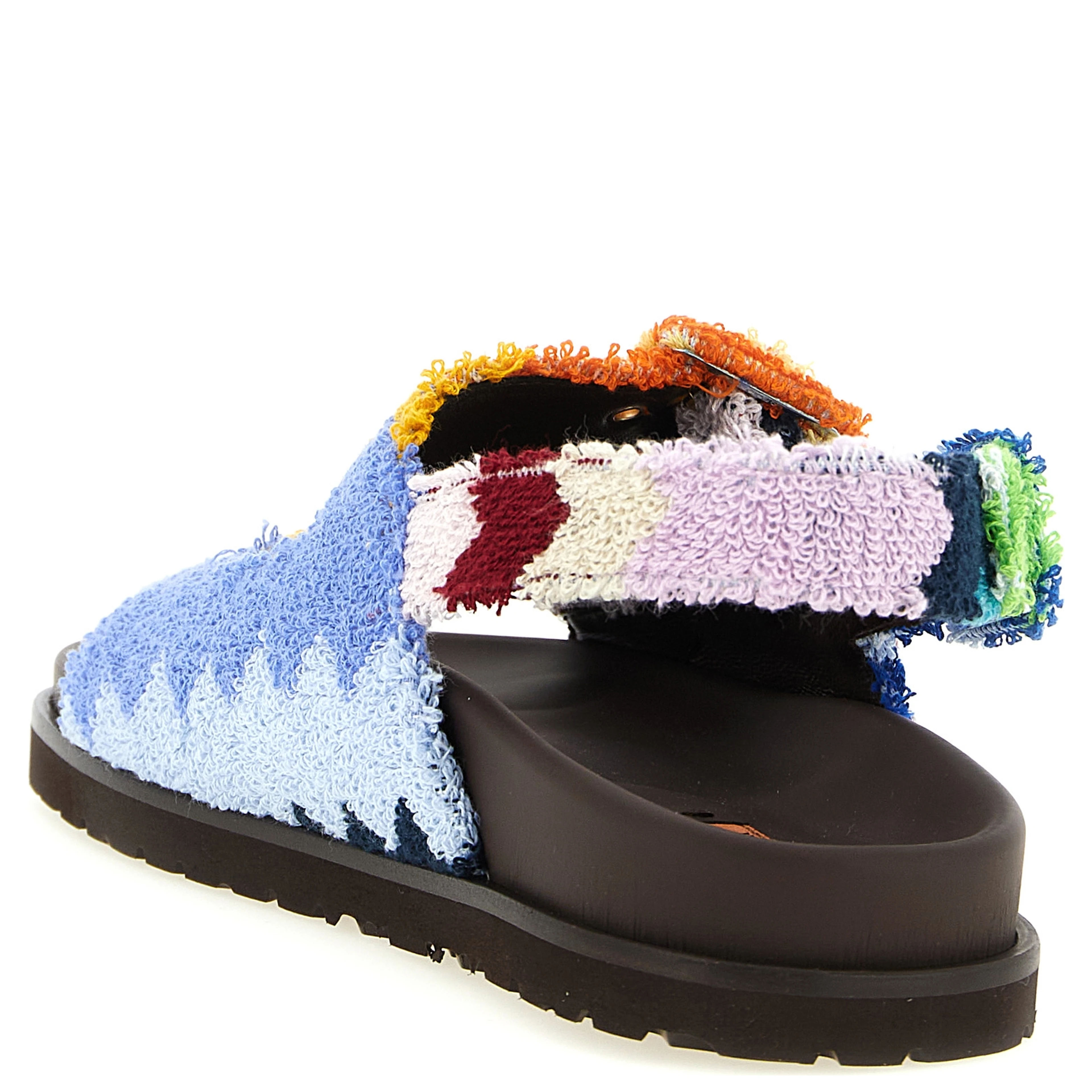 Multicolor Goatskin Flat Sandals