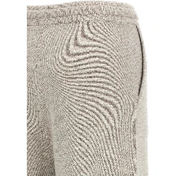 Beige Wool Casual Pants