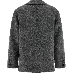 Gray Virgin Wool Blazer