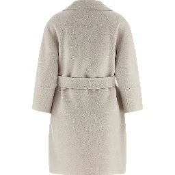 Beige Virgin Wool Coat