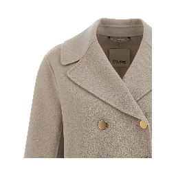 Beige Virgin Wool Biker Jacket