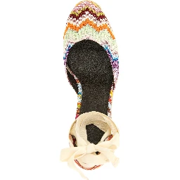 Multicolor Cowhide Wedge Sandals