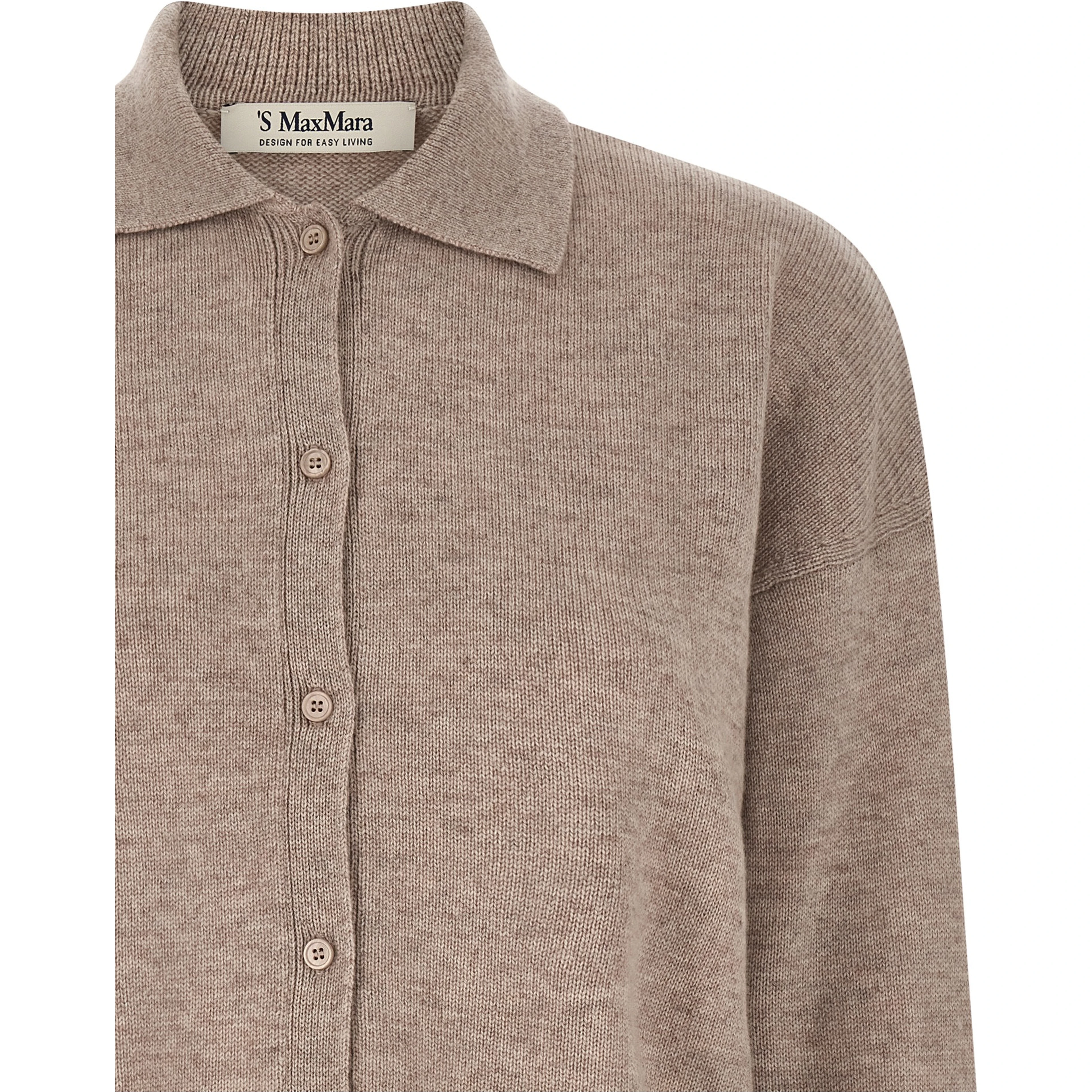 Beige Wool Cardigan