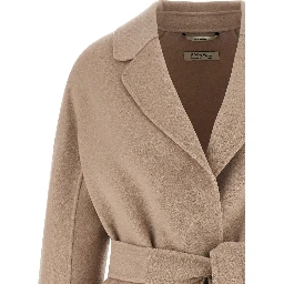 Beige Virgin Wool Coat