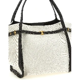 Multicolor Linen Tote Bag
