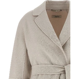 Beige Virgin Wool Coat