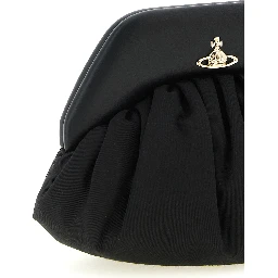 Black Viscose Clutch Bag