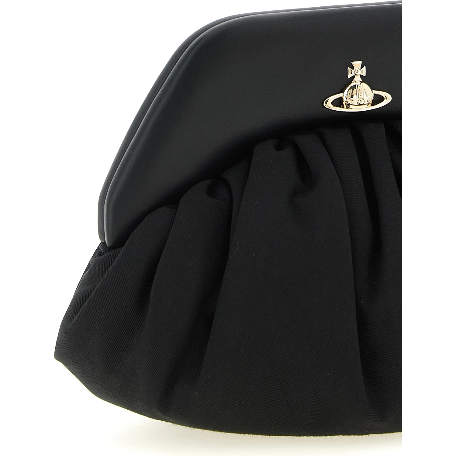 Black Viscose Clutch Bag