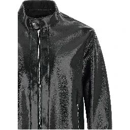 Blue Lamb Leather Leather Jacket