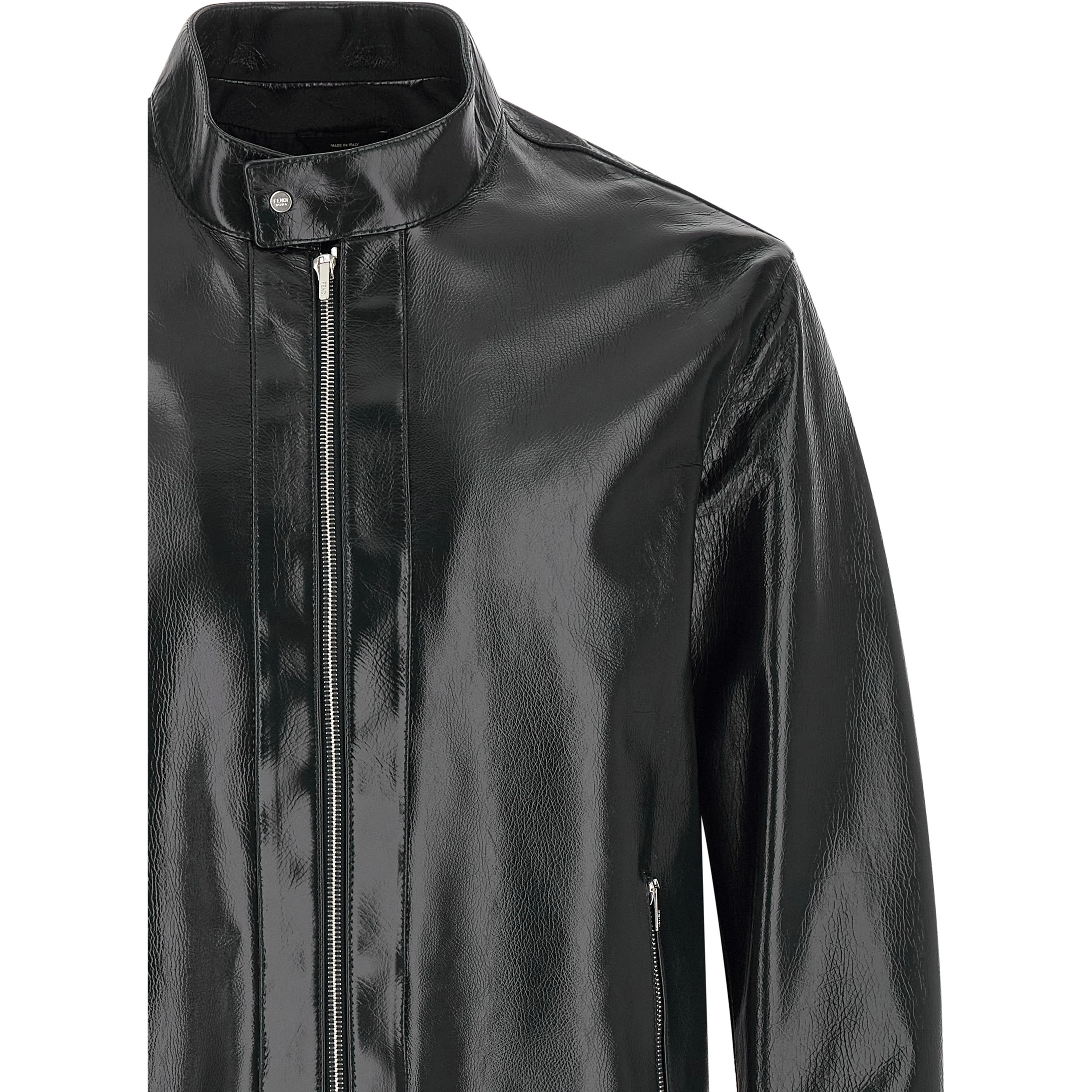 Blue Lamb Leather Leather Jacket