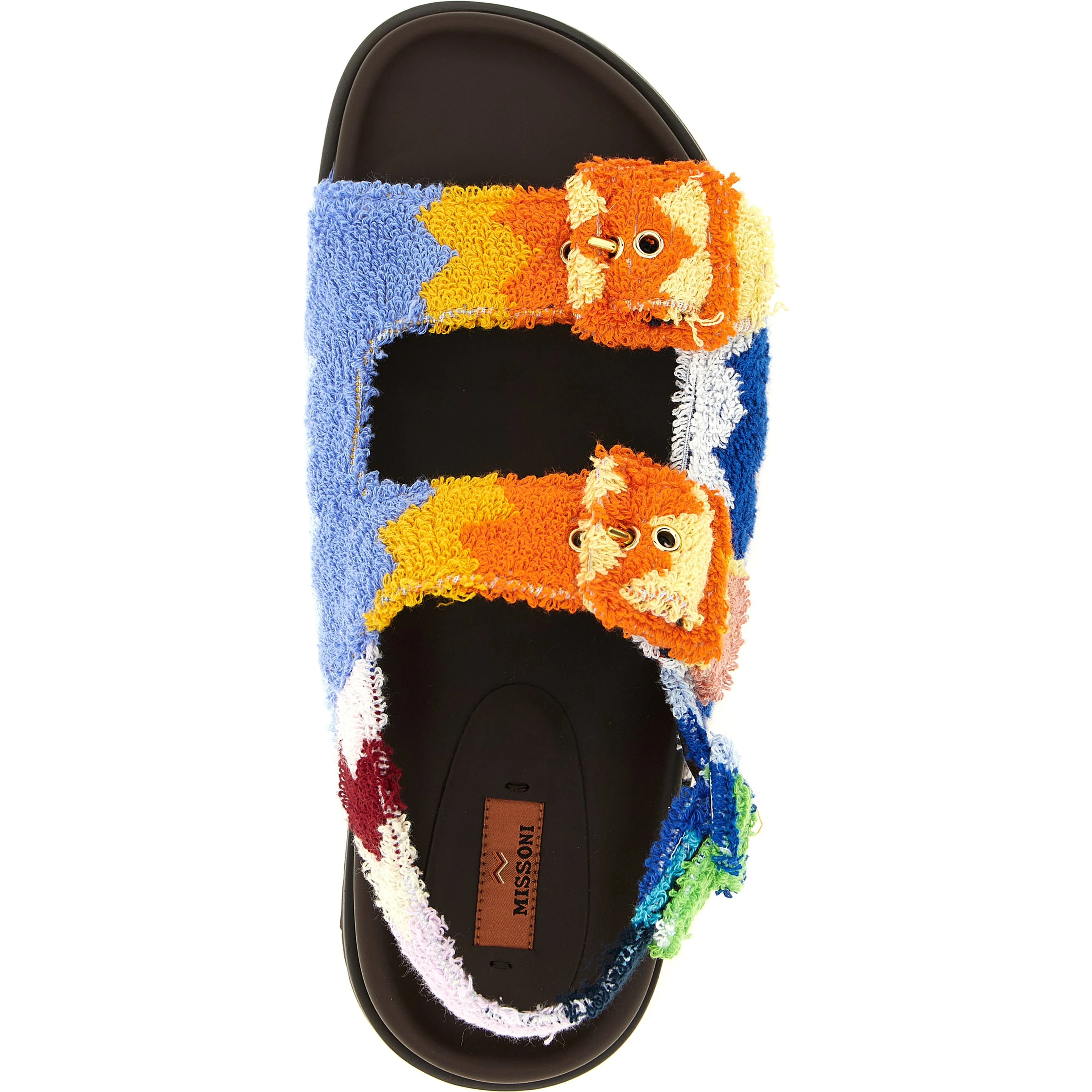 Multicolor Goatskin Flat Sandals