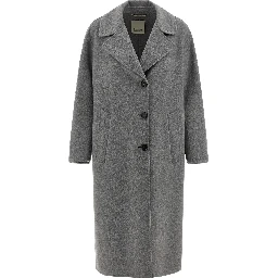 Gray Virgin Wool Coat