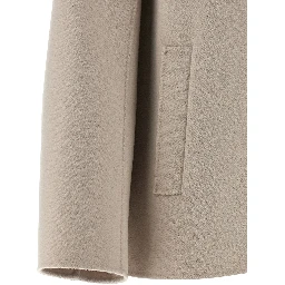 Beige Virgin Wool Biker Jacket