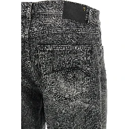 Gray Cotton Boyfriend Jeans