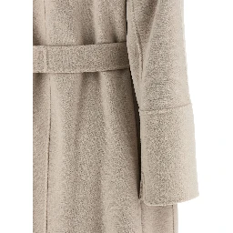 Beige Virgin Wool Coat