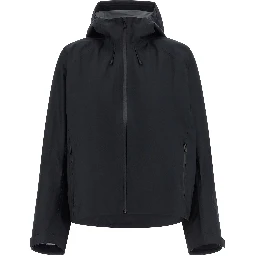 Black Polyester Shell Jacket