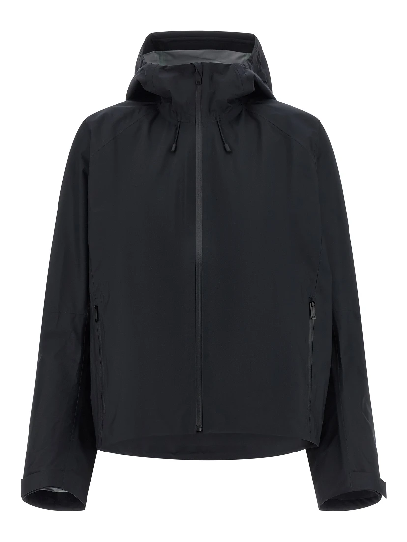Black Polyester Shell Jacket