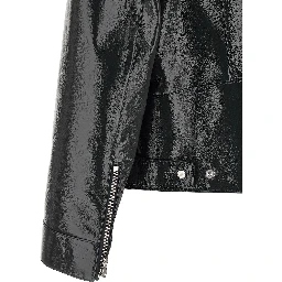 Blue Lamb Leather Leather Jacket