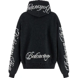 Black Cotton Hoodie