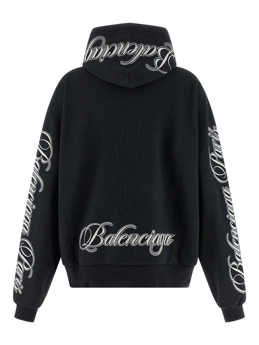 Black Cotton Hoodie